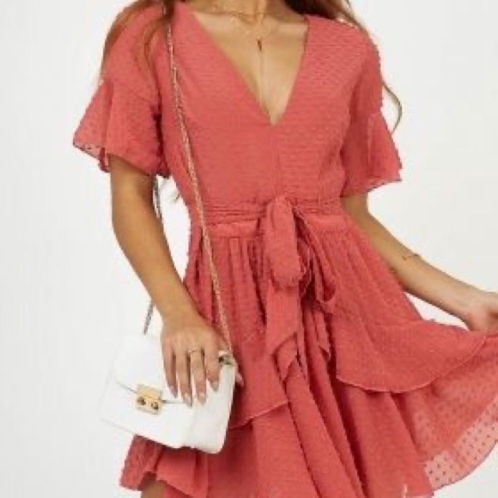 Showpo dusty rose mini dress
